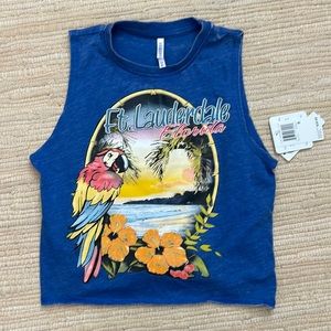 Ft Lauderdale Florida Distressed Crop Top